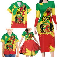 Republic of The Congo Independence Day Personalized Family Matching Long Sleeve Bodycon Dress and Hawaiian Shirt Congo-Brazzaville Since 1960 - Wonder Print Shop