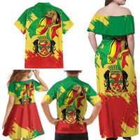 Republic of The Congo Independence Day Personalized Family Matching Off Shoulder Maxi Dress and Hawaiian Shirt Congo-Brazzaville Since 1960 - Wonder Print Shop