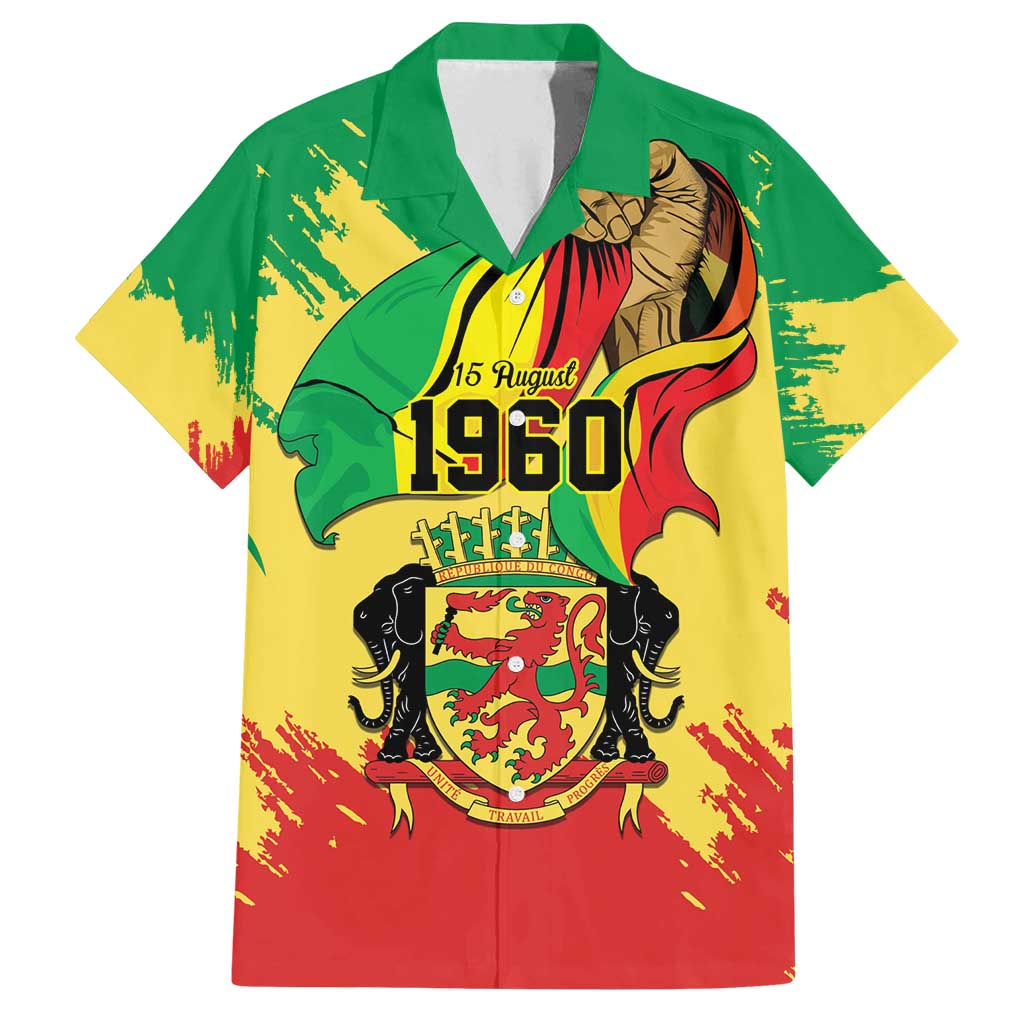 Republic of The Congo Independence Day Personalized Family Matching Off Shoulder Maxi Dress and Hawaiian Shirt Congo-Brazzaville Since 1960 - Wonder Print Shop