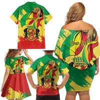 Republic of The Congo Independence Day Personalized Family Matching Off Shoulder Short Dress and Hawaiian Shirt Congo-Brazzaville Since 1960 - Wonder Print Shop