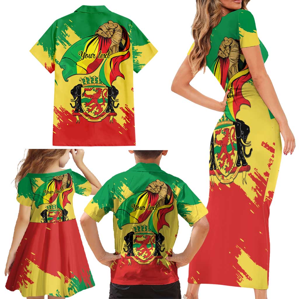Republic of The Congo Independence Day Personalized Family Matching Short Sleeve Bodycon Dress and Hawaiian Shirt Congo-Brazzaville Since 1960 - Wonder Print Shop