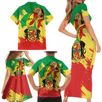 Republic of The Congo Independence Day Personalized Family Matching Short Sleeve Bodycon Dress and Hawaiian Shirt Congo-Brazzaville Since 1960 - Wonder Print Shop