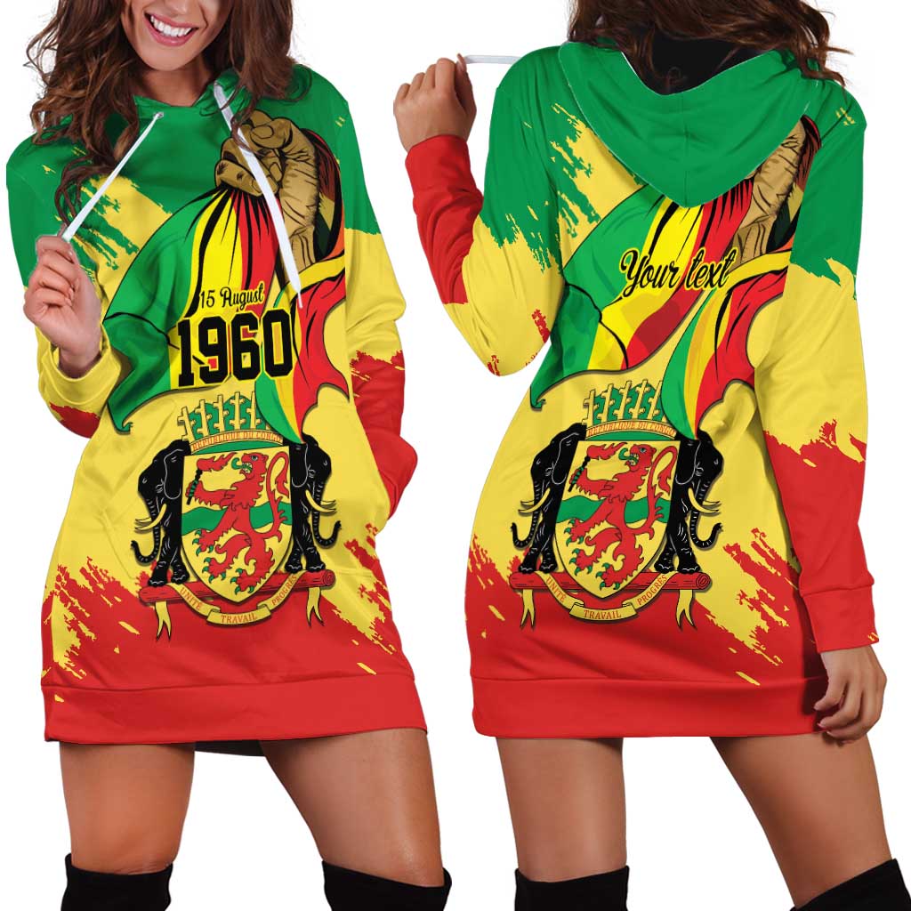Republic of The Congo Independence Day Personalized Hoodie Dress Congo-Brazzaville Since 1960 - Wonder Print Shop