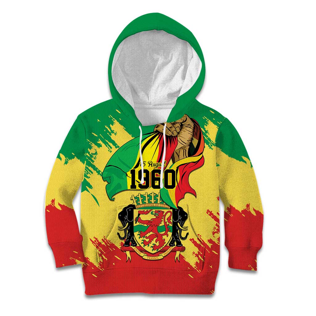 Republic of The Congo Independence Day Personalized Kid Hoodie Congo-Brazzaville Since 1960 - Wonder Print Shop