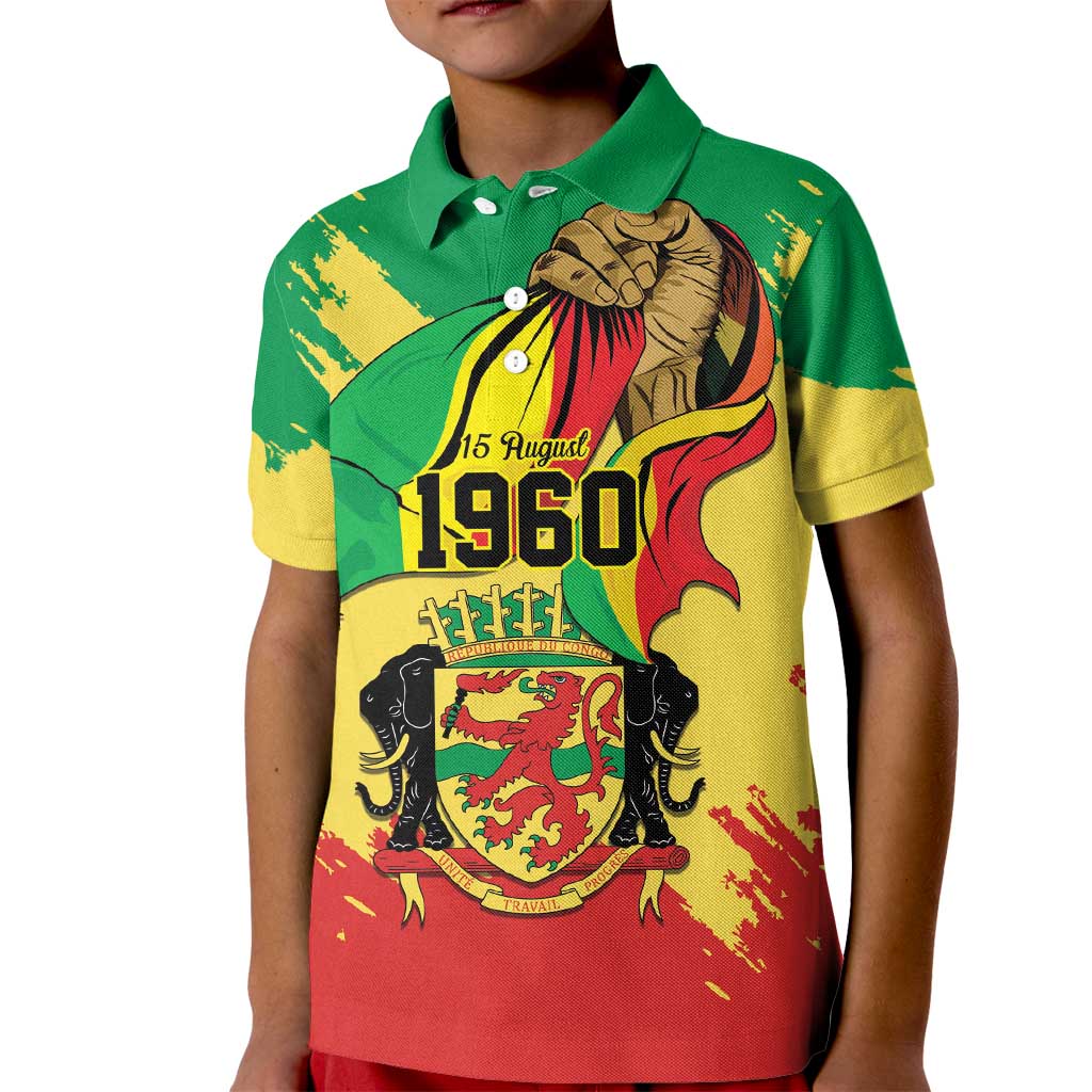 Republic of The Congo Independence Day Personalized Kid Polo Shirt Congo-Brazzaville Since 1960 - Wonder Print Shop