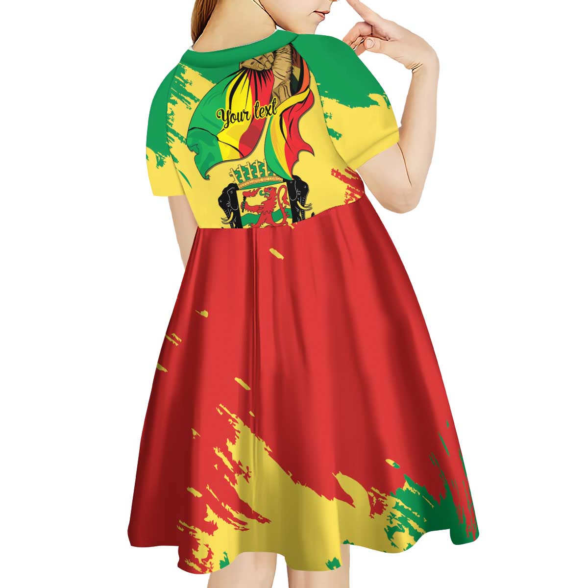 Republic of The Congo Independence Day Personalized Kid Short Sleeve Dress Congo-Brazzaville Since 1960 - Wonder Print Shop