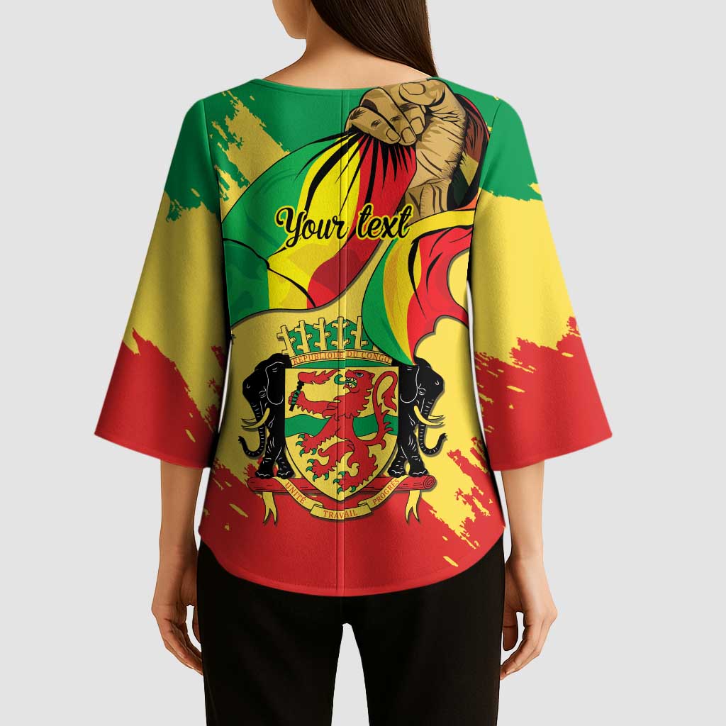 Republic of The Congo Independence Day Personalized Kimono Sleeve Blouse Congo-Brazzaville Since 1960