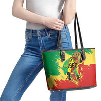Republic of The Congo Independence Day Personalized Leather Tote Bag Congo-Brazzaville Since 1960 - Wonder Print Shop