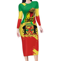 Republic of The Congo Independence Day Personalized Long Sleeve Bodycon Dress Congo-Brazzaville Since 1960 - Wonder Print Shop