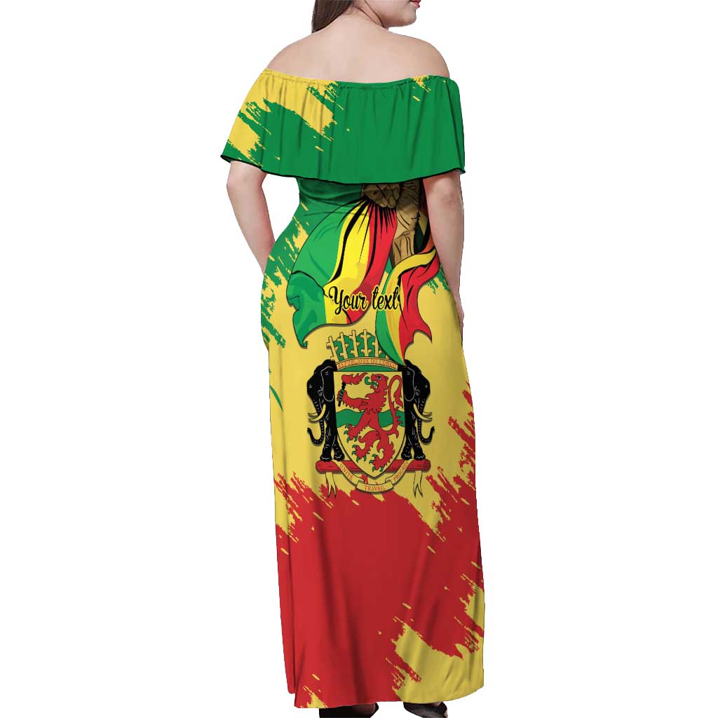 Republic of The Congo Independence Day Personalized Off Shoulder Maxi Dress Congo-Brazzaville Since 1960 - Wonder Print Shop