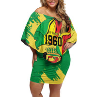 Republic of The Congo Independence Day Personalized Off Shoulder Short Dress Congo-Brazzaville Since 1960 - Wonder Print Shop