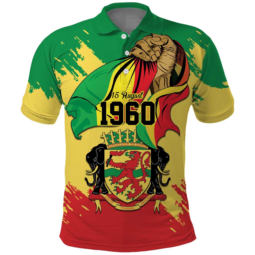 Republic of The Congo Independence Day Personalized Polo Shirt Congo-Brazzaville Since 1960 - Wonder Print Shop