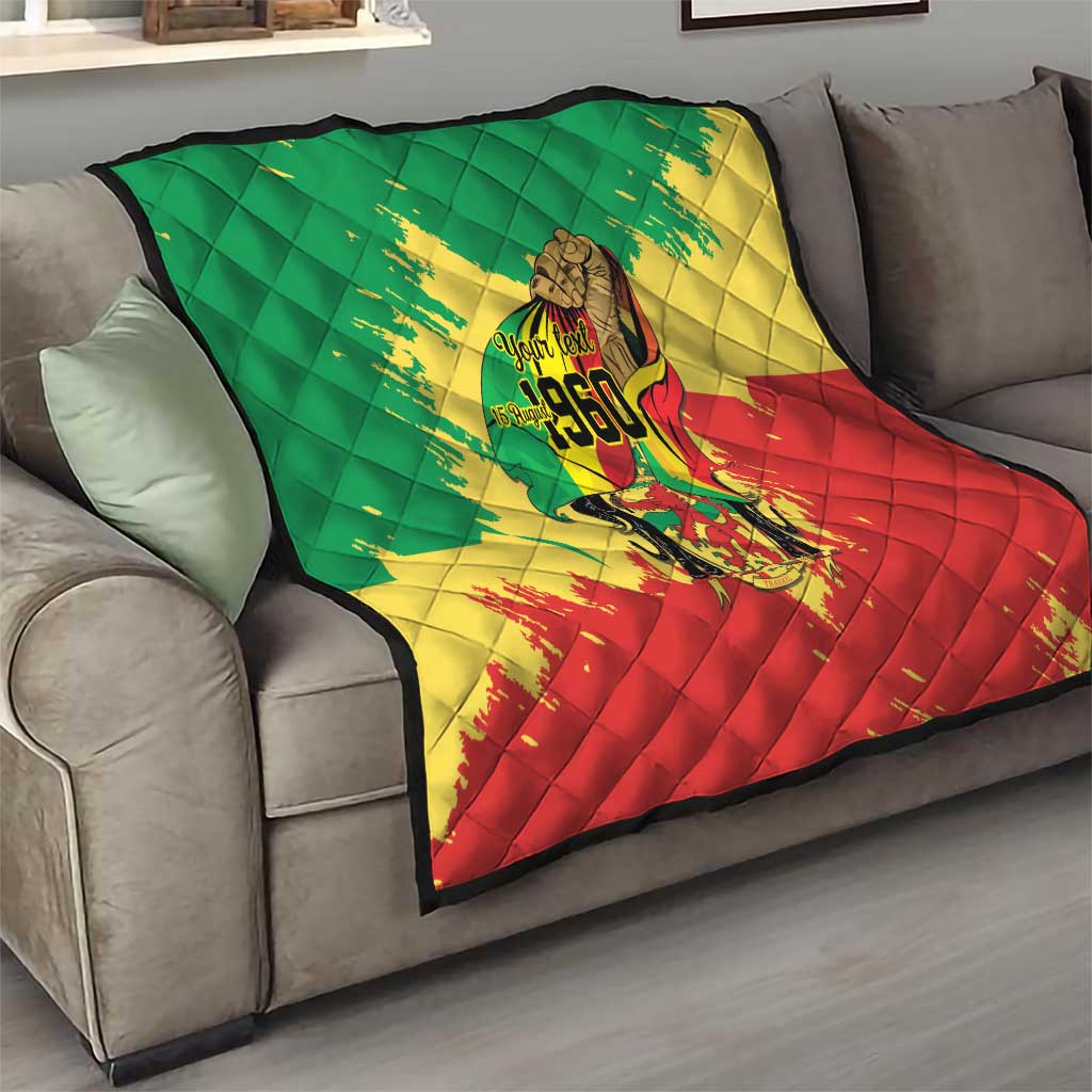 Republic of The Congo Independence Day Personalized Quilt Congo-Brazzaville Since 1960 - Wonder Print Shop