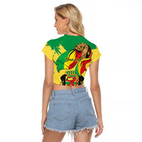 Republic of The Congo Independence Day Personalized Raglan Cropped T Shirt Congo-Brazzaville Since 1960 - Wonder Print Shop