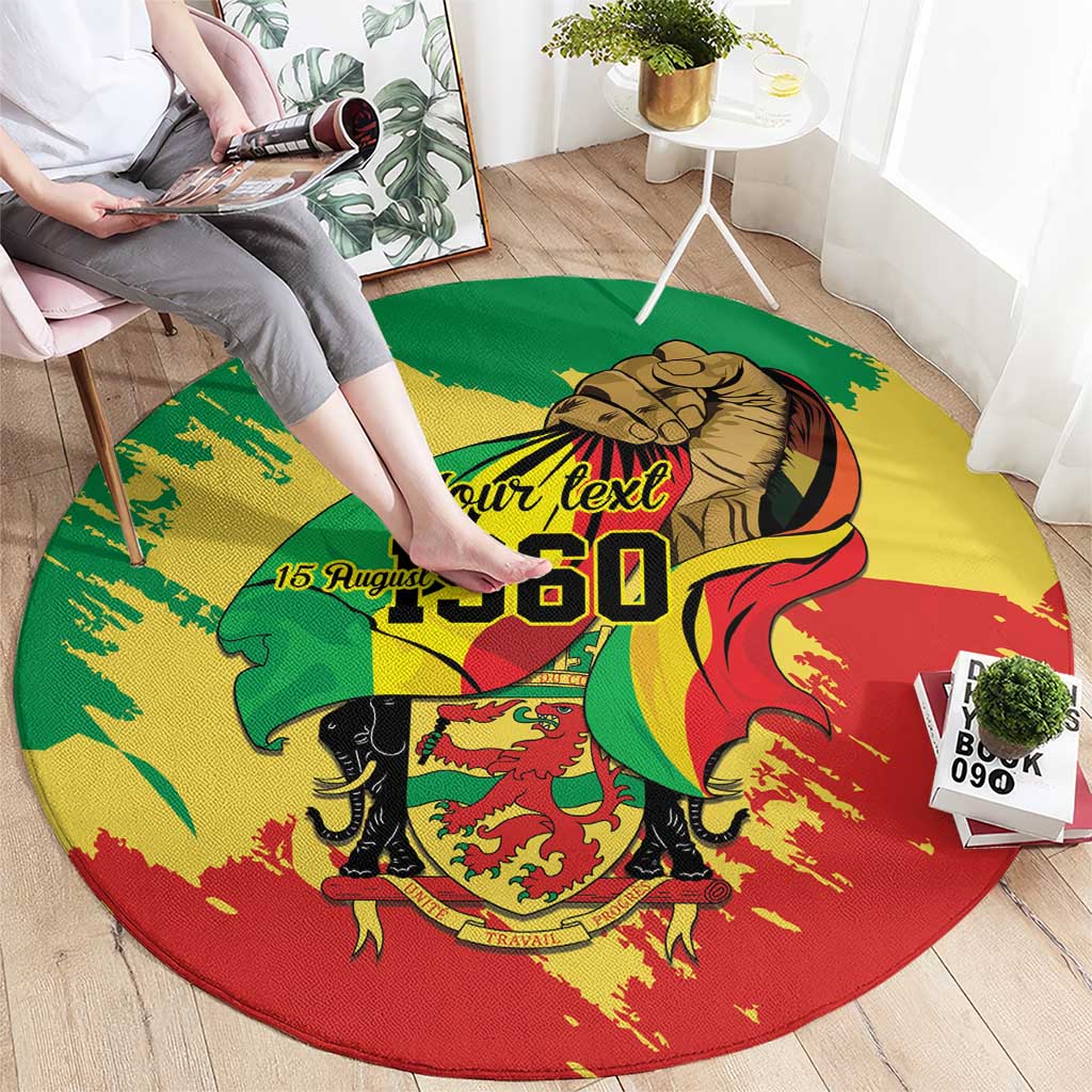 Republic of The Congo Independence Day Personalized Round Carpet Congo-Brazzaville Since 1960 - Wonder Print Shop