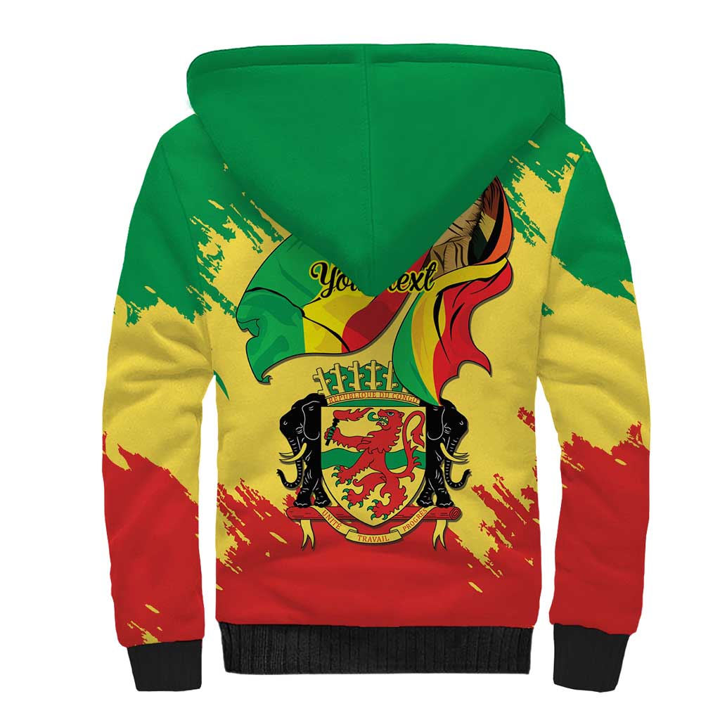 Republic of The Congo Independence Day Personalized Sherpa Hoodie Congo-Brazzaville Since 1960 - Wonder Print Shop