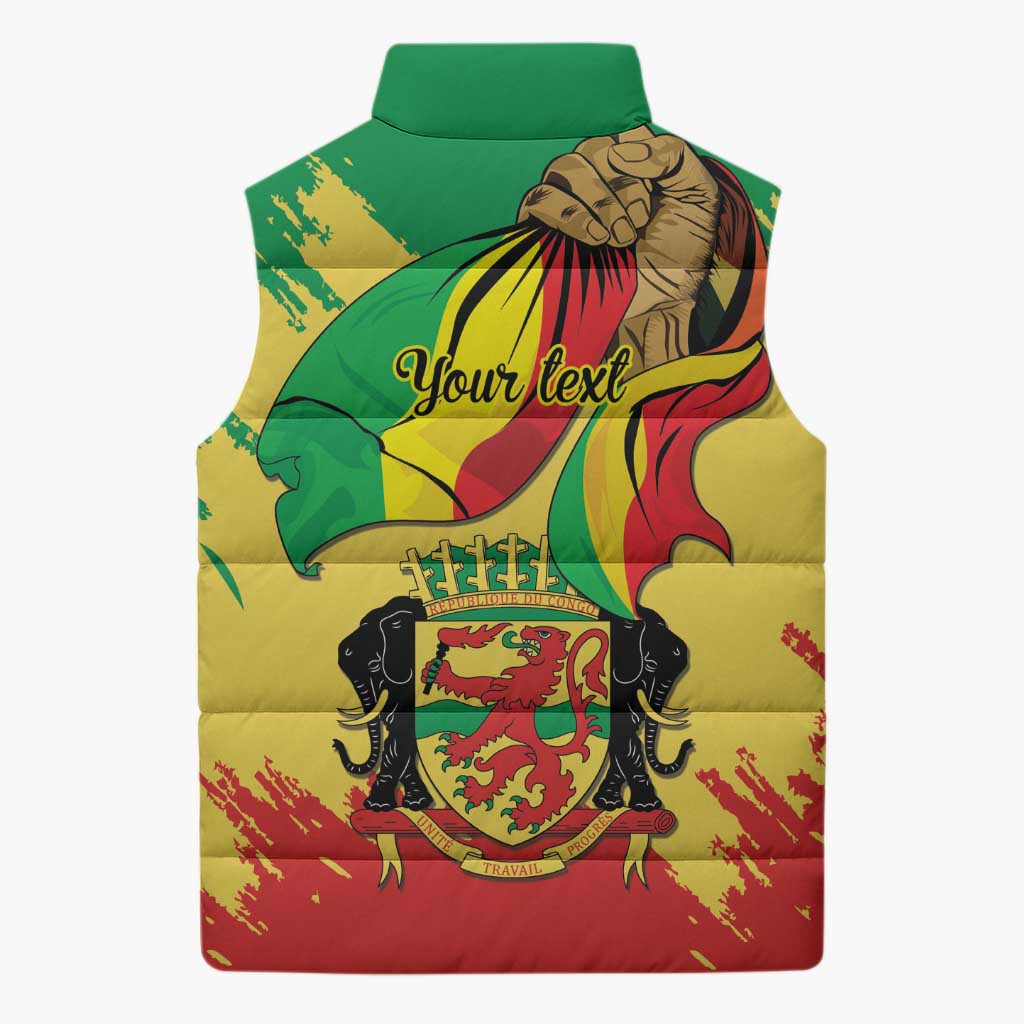 Republic of The Congo Independence Day Personalized Sleeveless Puffer Jacket Congo-Brazzaville Since 1960