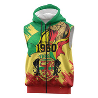 Republic of The Congo Independence Day Personalized Sleeveless Zip Hoodie Congo-Brazzaville Since 1960