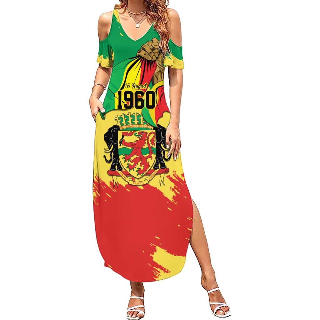 Republic of The Congo Independence Day Personalized Summer Maxi Dress Congo-Brazzaville Since 1960 - Wonder Print Shop