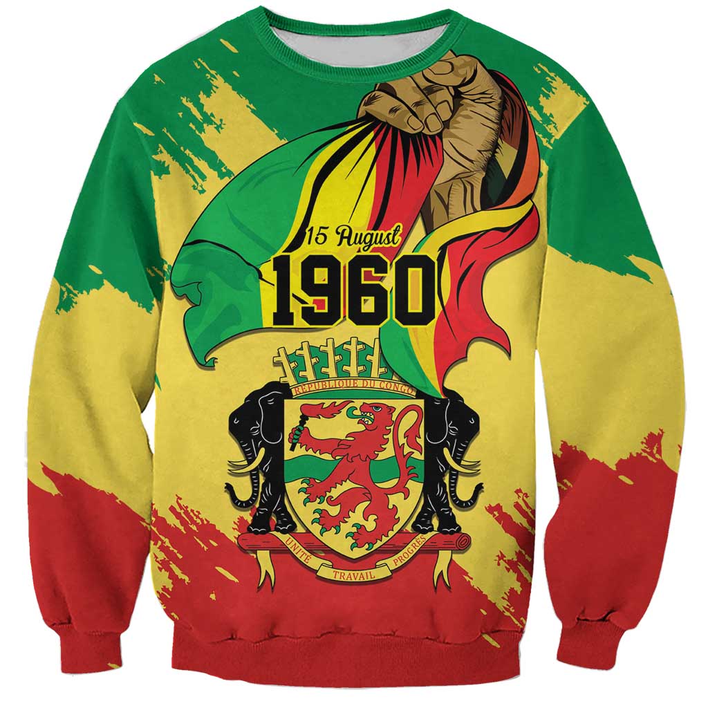 Republic of The Congo Independence Day Personalized Sweatshirt Congo-Brazzaville Since 1960 - Wonder Print Shop