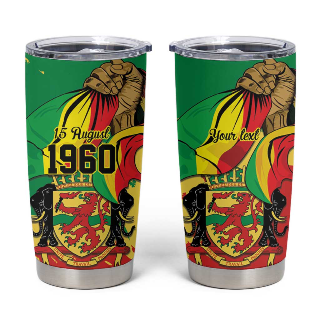 Republic of The Congo Independence Day Personalized Tumbler Cup Congo-Brazzaville Since 1960 - Wonder Print Shop