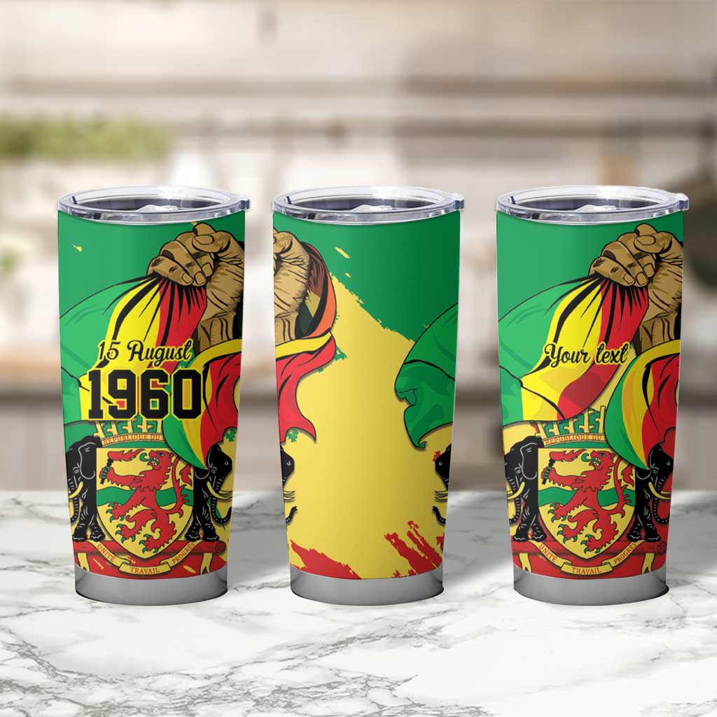 Republic of The Congo Independence Day Personalized Tumbler Cup Congo-Brazzaville Since 1960 - Wonder Print Shop