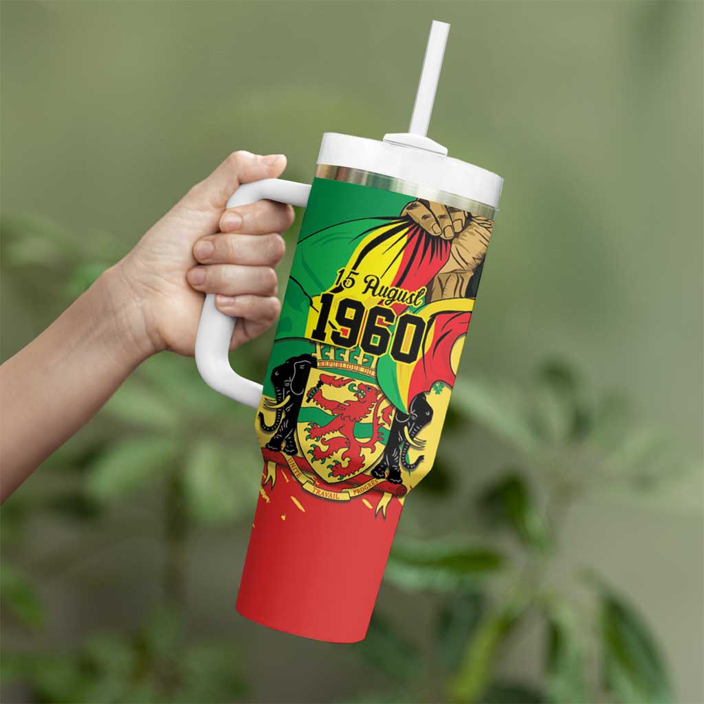 Republic of The Congo Independence Day Personalized Tumbler With Handle Congo-Brazzaville Since 1960 - Wonder Print Shop