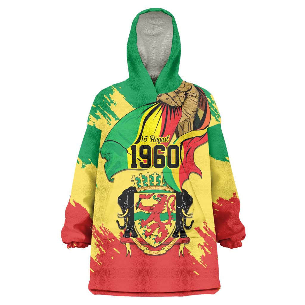 Republic of The Congo Independence Day Personalized Wearable Blanket Hoodie Congo-Brazzaville Since 1960 - Wonder Print Shop