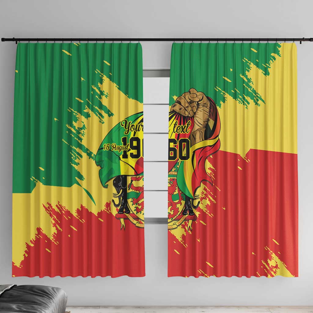 Republic of The Congo Independence Day Personalized Window Curtain Congo-Brazzaville Since 1960 - Wonder Print Shop