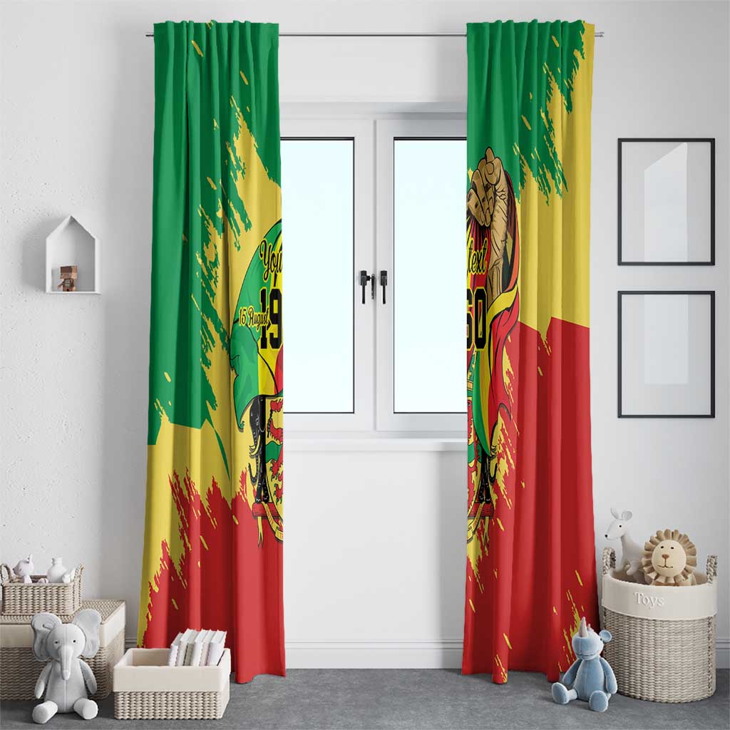Republic of The Congo Independence Day Personalized Window Curtain Congo-Brazzaville Since 1960 - Wonder Print Shop