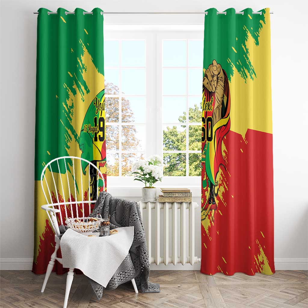 Republic of The Congo Independence Day Personalized Window Curtain Congo-Brazzaville Since 1960 - Wonder Print Shop