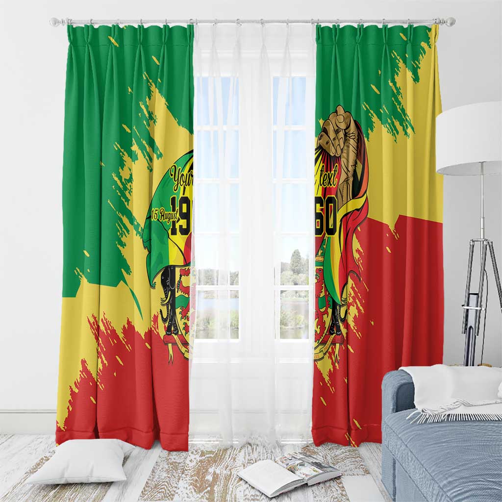 Republic of The Congo Independence Day Personalized Window Curtain Congo-Brazzaville Since 1960 - Wonder Print Shop