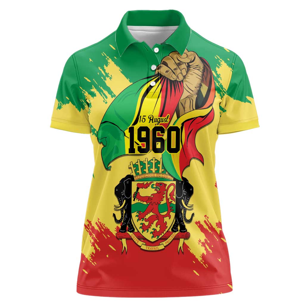 Republic of The Congo Independence Day Personalized Women Polo Shirt Congo-Brazzaville Since 1960 - Wonder Print Shop