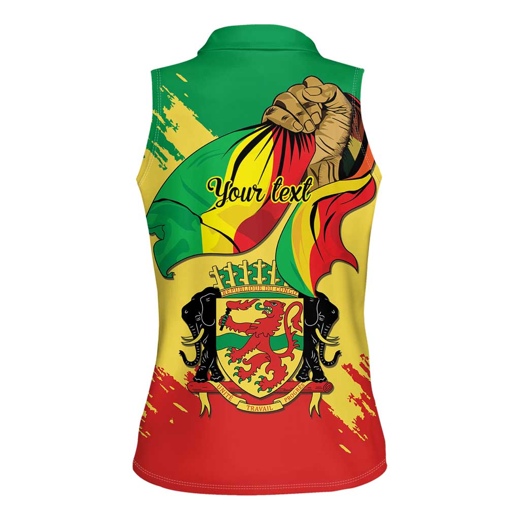 Republic of The Congo Independence Day Personalized Women Sleeveless Polo Shirt Congo-Brazzaville Since 1960 - Wonder Print Shop
