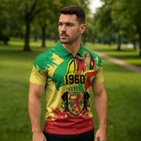 Republic of The Congo Independence Day Personalized Zipper Polo Shirt Congo-Brazzaville Since 1960