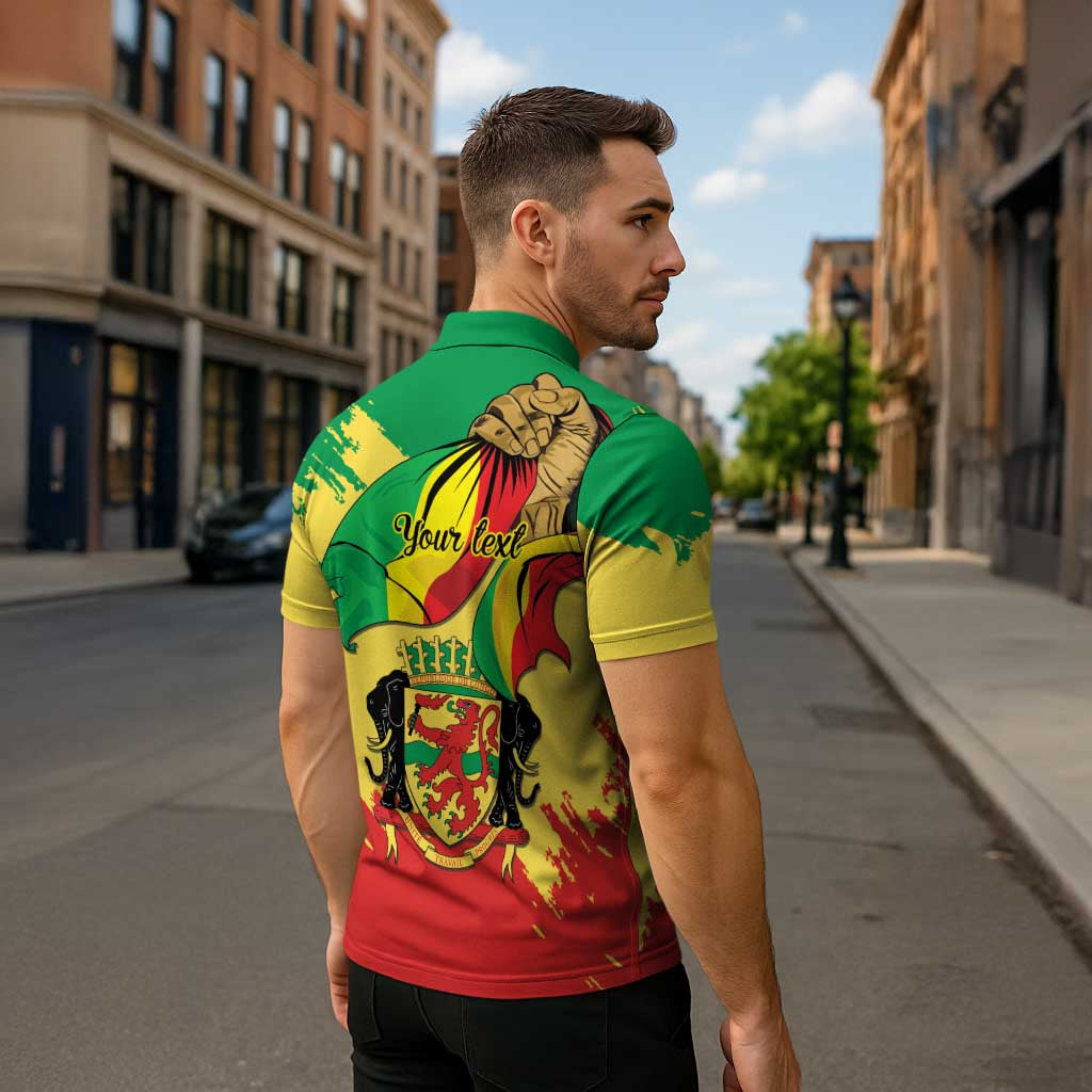 Republic of The Congo Independence Day Personalized Zipper Polo Shirt Congo-Brazzaville Since 1960