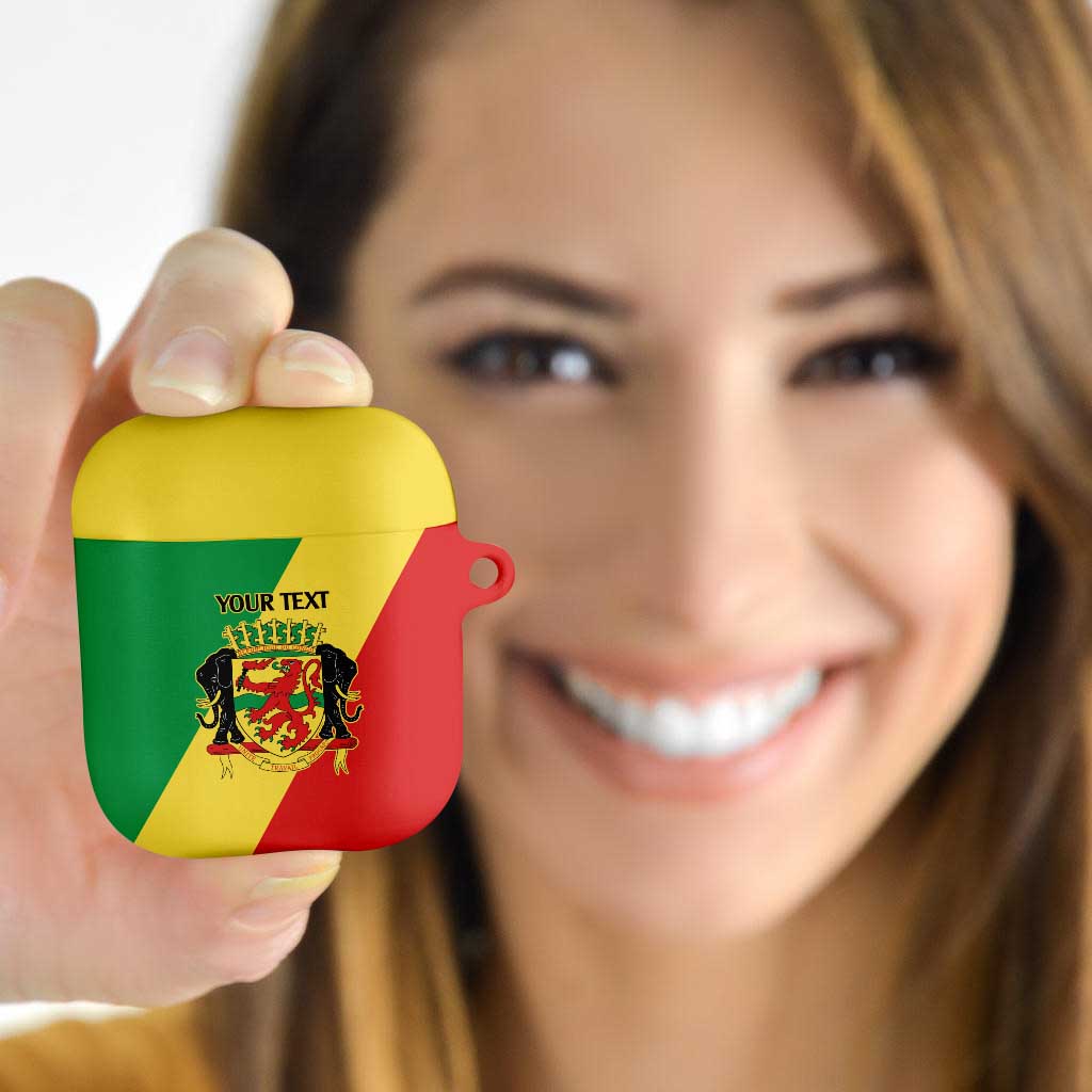 Republic of The Congo Personalized AirPods Case Simple Flag Style