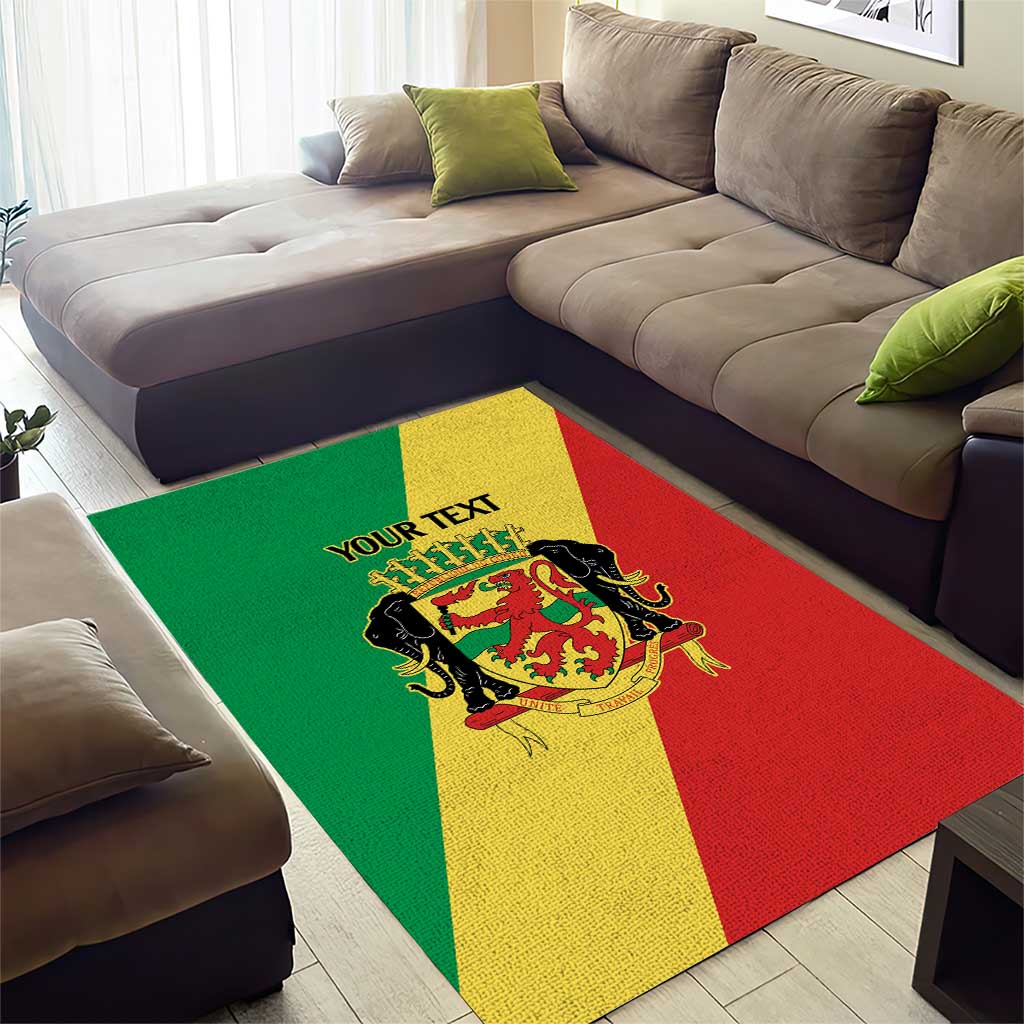 Republic of The Congo Personalized Area Rug Simple Flag Style - Wonder Print Shop