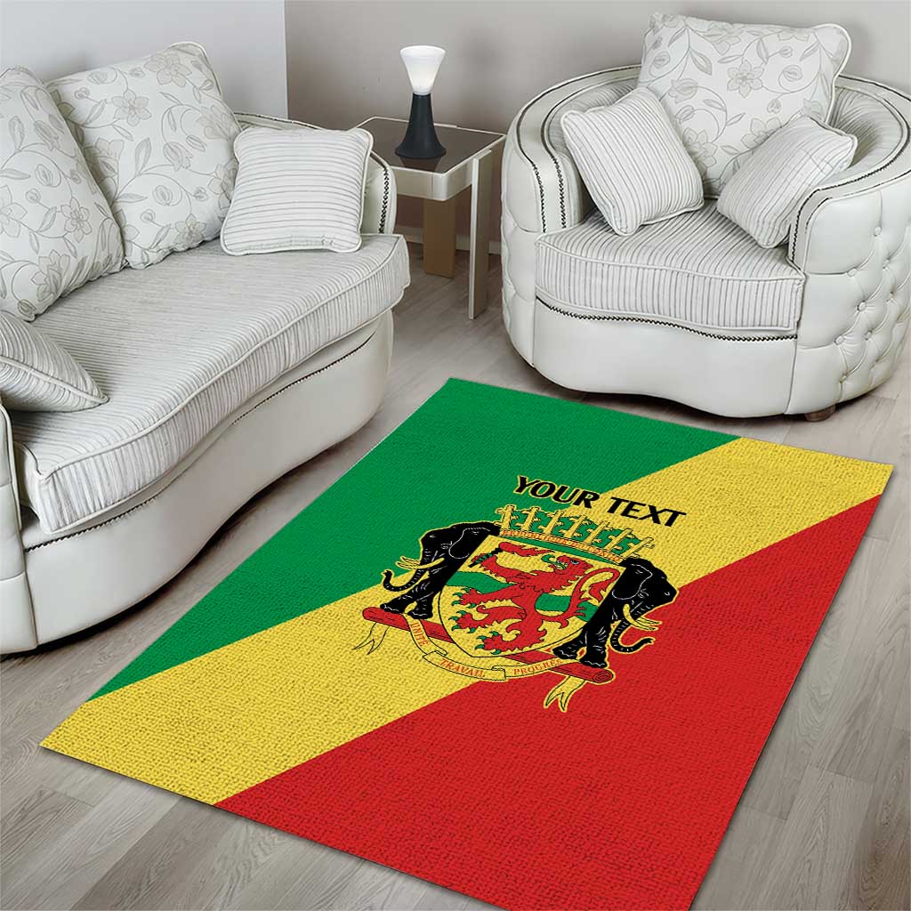 Republic of The Congo Personalized Area Rug Simple Flag Style - Wonder Print Shop