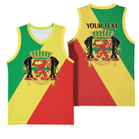 Republic of The Congo Personalized Basketball Jersey Simple Flag Style