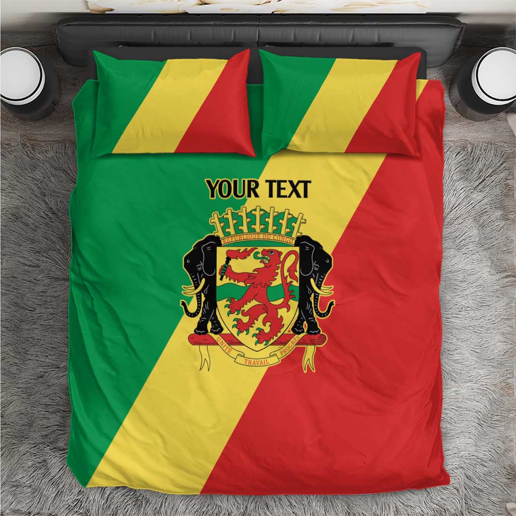 Republic of The Congo Personalized Bedding Set Simple Flag Style - Wonder Print Shop