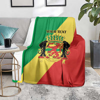 Republic of The Congo Personalized Blanket Simple Flag Style - Wonder Print Shop