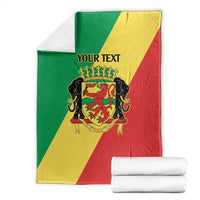 Republic of The Congo Personalized Blanket Simple Flag Style - Wonder Print Shop