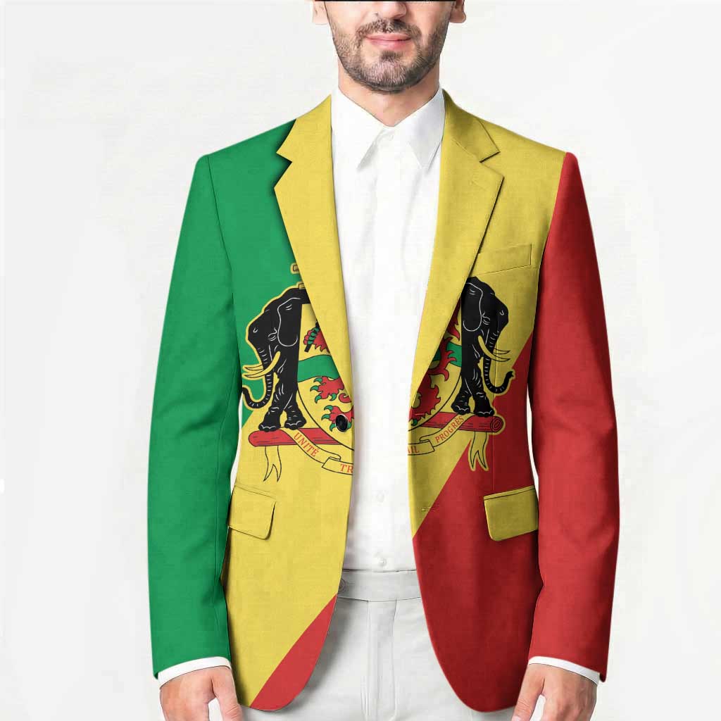 Republic of The Congo Personalized Blazer Simple Flag Style