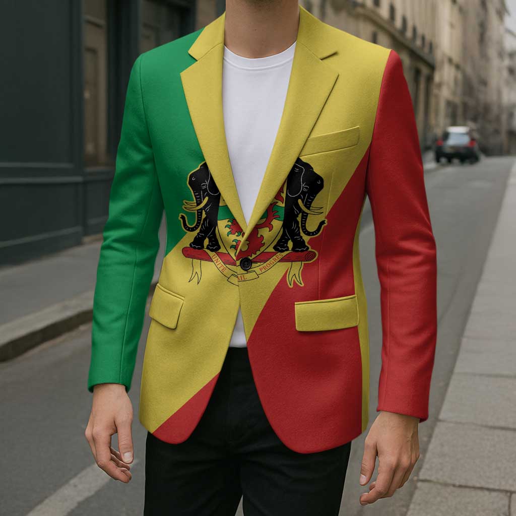 Republic of The Congo Personalized Blazer Simple Flag Style
