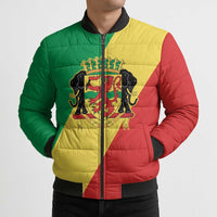 Republic of The Congo Personalized Bomber Puffer Jacket Simple Flag Style