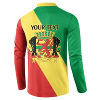 Republic of The Congo Personalized Button Sweatshirt Simple Flag Style - Wonder Print Shop