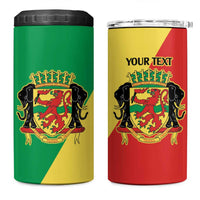 Republic of The Congo Personalized 4 in 1 Can Cooler Tumbler Simple Flag Style - Wonder Print Shop