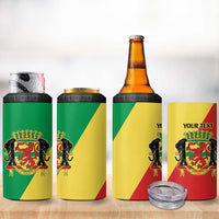 Republic of The Congo Personalized 4 in 1 Can Cooler Tumbler Simple Flag Style - Wonder Print Shop