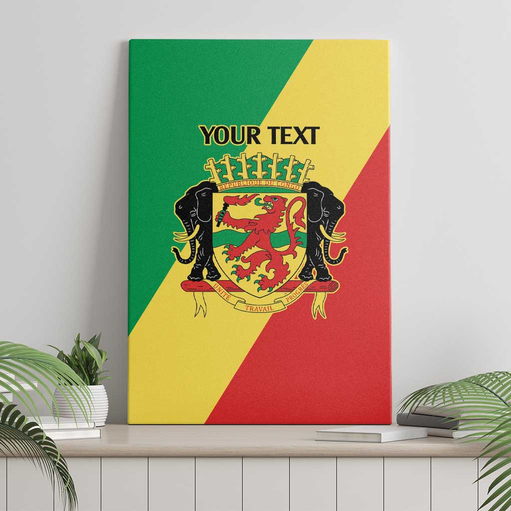 Republic of The Congo Personalized Canvas Wall Art Simple Flag Style - Wonder Print Shop